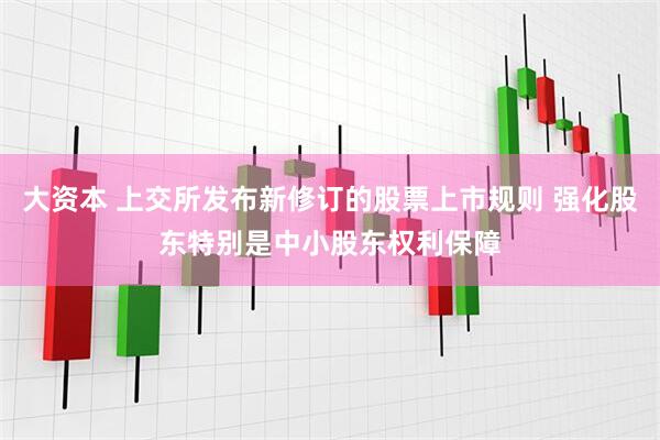 大资本 上交所发布新修订的股票上市规则 强化股东特别是中小股东权利保障